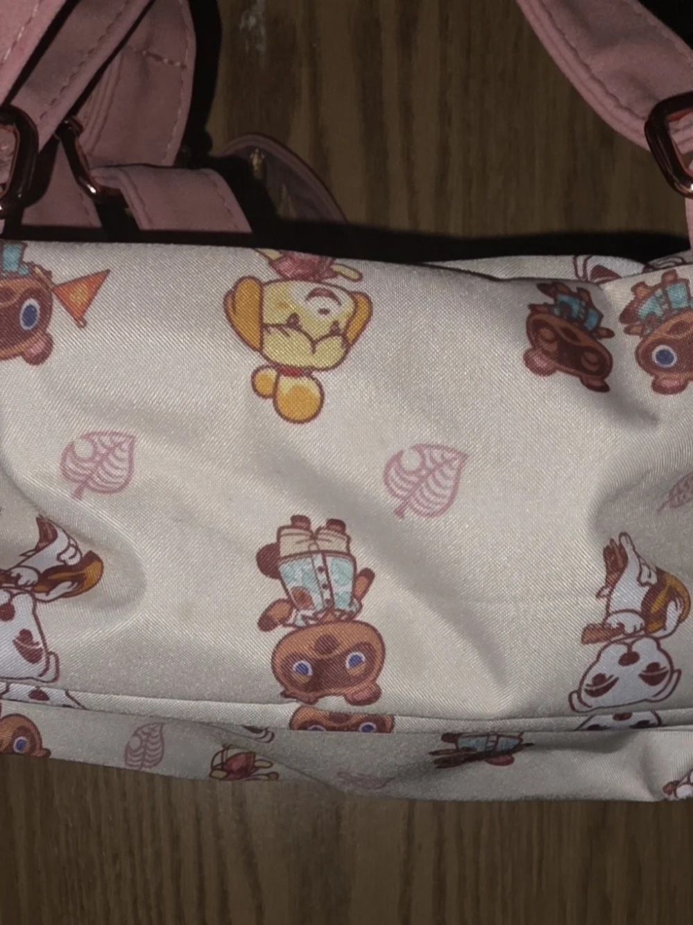 Nintendo Cream Kids Backpack with Pink Straps and Character Print